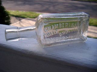 antique medicine sample size emb. chamberlains Colic cholera 