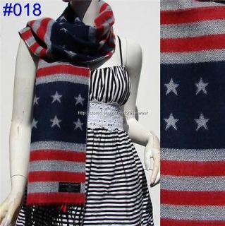 NWT D&Y Patriotic American USA Flag Winter SOFTER THAN CASHMERE?Scar 