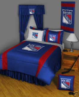 ny rangers full comforter 4pc sheets hockey bedding time left