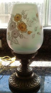 fenton painted satin egg shade lamp 13 flower design beautiful time 