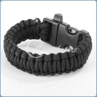 Newly listed Black New 550 Paracord Cord Bracelet Camping Survival 