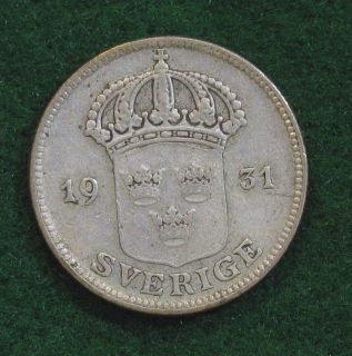 1931g sweden silver 50 ore xf km 758 time left