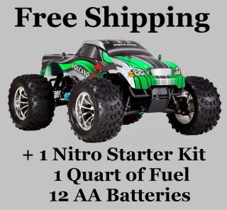 Volcano S30 Redcat Nitro RC Truck 1/10 Starter Kit, fuel, 12 AA 30% 