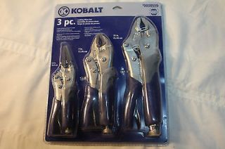 Kobalt Tools 3 pc Locking Pliers Set  6.5 long nose 7 & 10 Pliers 