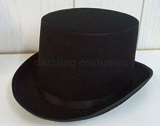 black top hat felt scrooge coachman steampunk victorian halloween 