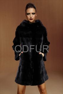 Lady Real Whole Hide Mink Fur Coat Jackets Fashion Classic Garment New 
