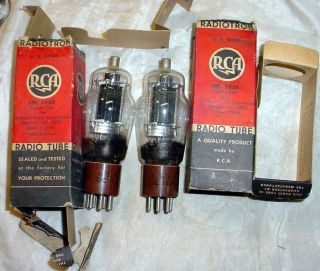 Pair matching NOS RCA CRC 1625 VT 136 Tubes   1942 production