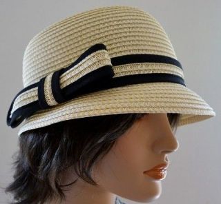   Stylish Fashion Panama Derby Tea Church Formal Hat Natural Color
