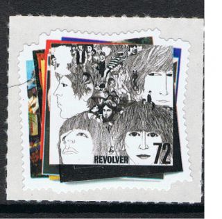 The Beatles   Revolver Album Cover illustrated on 2007 British Stamp 