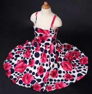 Red Black Pageant Party Flower Girl Dress 6 7Y Size 14 10/12/16/18/20 