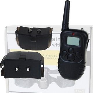 Pet Training System Shock Collar LCD Display Remote Control For 2 Dogs 