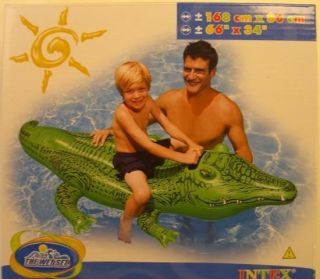   Gator Ride On Crocodile Childs Inflatable With Repair Patch 66 x 34
