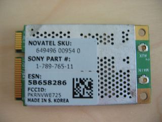 sony 1 789 765 11 evdo wireless wwan card novatel