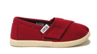 Toms Tiny Classic Red Canvas Shoes Baby Infant Toddler All Sizes