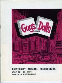 Newly listed Guys & Dolls Souvenir Program Ohio State University 58