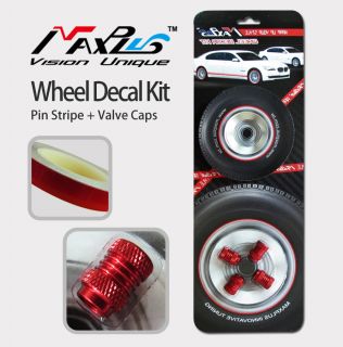   Reflective MOTORBIKE Wheel Rims Pin Stripe PINSTRIPING TAPE+Tire caps