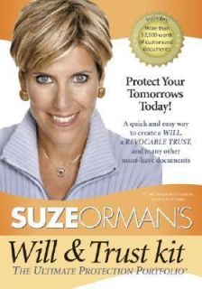 Suze Ormans Will and Trust Kit The Ultimate Protection Portfolio by 
