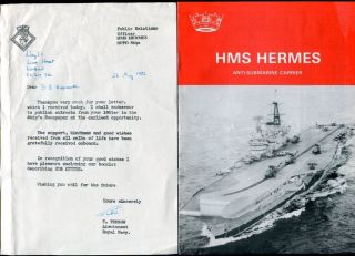 falklands hms hermes navy 1982 from south africa time left