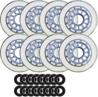 80mm 81a clear inline outdoor wheels abec 5 bearings returns