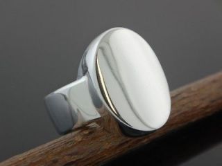 925 sterling silver oval signet ring size 8 time left