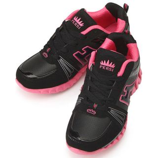 New PERSI Black Pink Womens Limited Running Training Sneakers Shoes