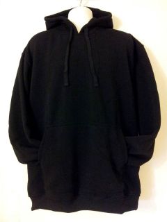HEAVY PLAIN BLACK PULLOVER HOODIE BY OST COLLECTION 2XL   4XL