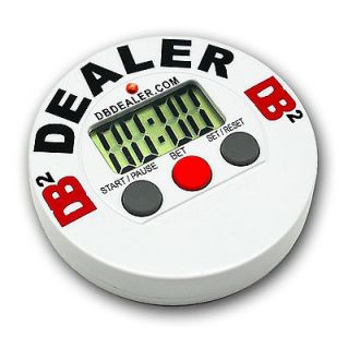 White Poker chip (DB2) Digital Dealer Button   Blind Timer Bet Button