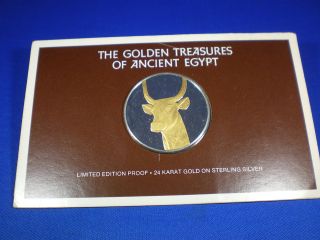 Golden Treasures of Ancient Egypt 24K Gold/Sterling Silver Medal 