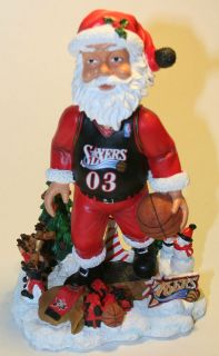 PHILADELPHIA 76ERS SANTA BOBBLE HEAD FOREVER COLLECTIBLES 1 OF ONLY 
