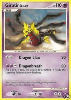 giratina pokemon rare card platinum 28 127 