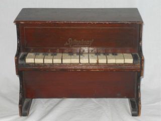 Vtg Antique Child Symphony Wood Piano Toy Tuned International Pitch 