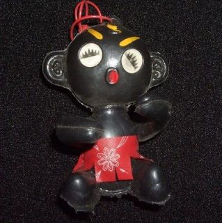 Vintage Winky Blinky Black Americana Small Plastic Doll, HOLOGRAM EYES