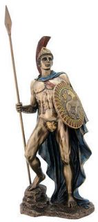 Ares Mars Greek God of War Statue in Bronze Finish 12.5 inches high 
