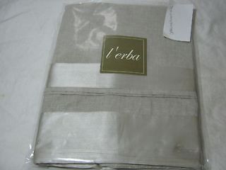 NEW Lerba Silver Leaf Platinum King Pillow Sham Silk Inset 20x36 NIP