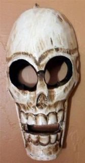 day of the dead halloween scary ghost wood skull mask