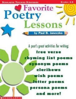 Favorite Poetry Lessons by Paul B. Janeczko 1998, Paperback, Teachers 