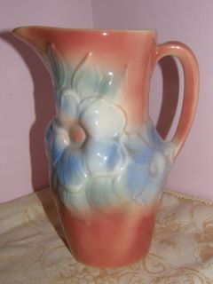 vintage royal copley pitcher flowers colorfull from canada time left