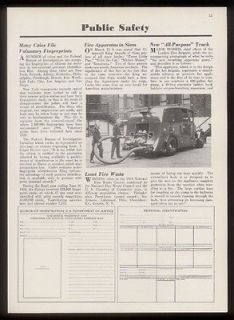 1935 London England Fire Brigade firemen & new truck photo trade 