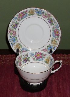Roslyn ~ Fine Bone China ~ Teacup & Saucer ~ Country Ramble
