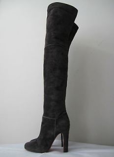   LOUBOUTIN Contente Thigh High Knee Boots Suede 38 7.5 120 Platform