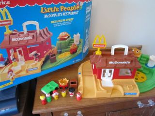   Little People McDonalds 2552 Box Ronald Play family great box car