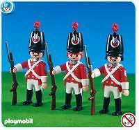 playmobil add on 7675 redcoat soldiers 3 new one day