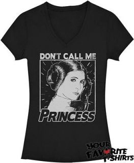 Star Wars Leia Dont Call Me Princess Licensed Woman Junior V Neck T 