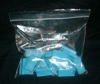 25 VINTAGE PRESSMAN DOMINO RALLY DOMINOES BLUE REFILL PIECES FOR YOUR 