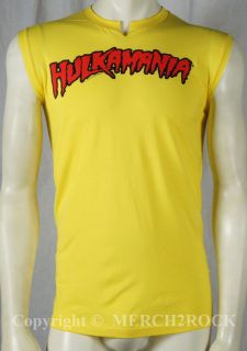 Authentic HULK HOGAN Yellow Hulkamania Muscle Shitrt S M L XL 2XL 