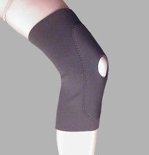 open patella neoprene knee sleeve with pad