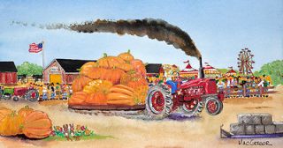 Tractor Pulling Refrigerator Magnet Giant Pumpkins Farmall John Deere 