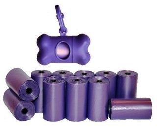 biodegradable pet dog waste poop bags free dispenser purple 200