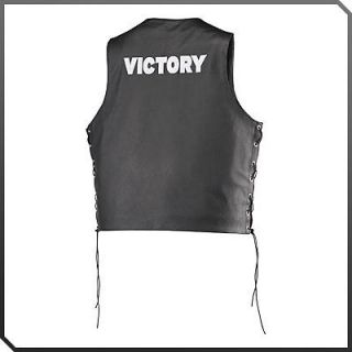 Victory Motorcycles Mens Crew Leather Vest SZ LG 286215906