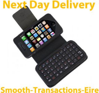 Bluetooth Wireless Keyboard Leather Case Cover For iPhone 4 4S 4G 3G 